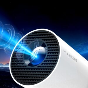 Ecran de projection, vidéoprojecteur Portable HY300Pro+ Android 14, vue de face