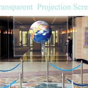 Film pour écran de projection arrière transparent, vue de trois quarts
