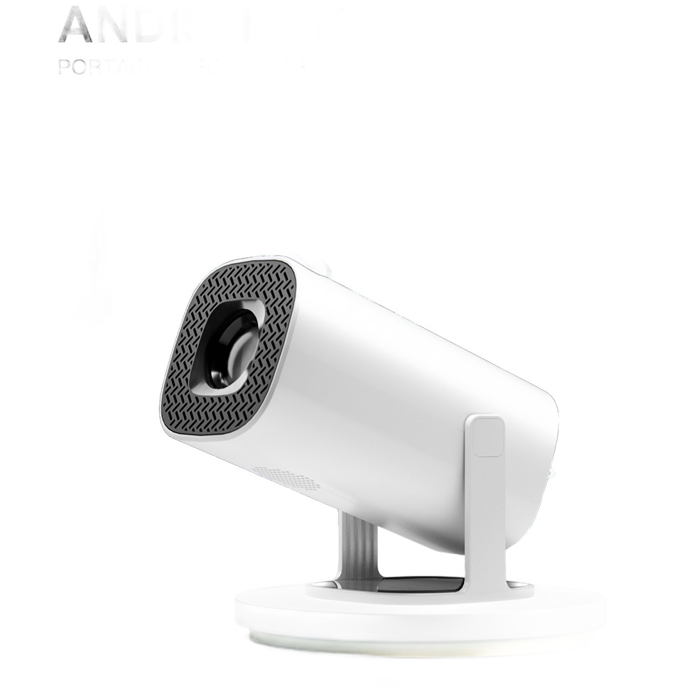Mini vidéoprojecteur 280 ANSI, correction du trapèze automatique, vue de trois quarts