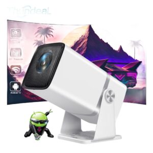 Mini vidéoprojecteur 450 ANSI en Full HD natif, un kilo, vue de trois quarts
