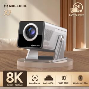Mini vidéoprojecteur à 1000 lumens ANSI avec haut-parleur, vue principale