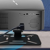 Mini Vidéoprojecteur Android 14 WiFi6 Bluetooth, vue arriere