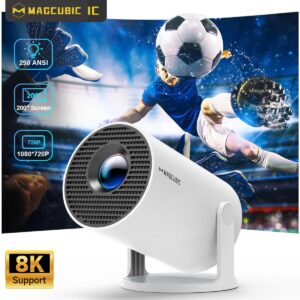 Mini vidéoprojecteur magnétique à fixation aimantée, vue principale