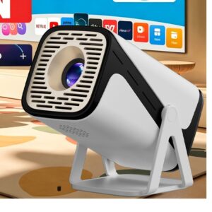 Mini videoprojecteur, mini Projecteur Intelligent Wi-Fi Bluetooth 4K, vue de trois quarts