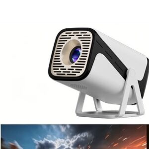 Mini videoprojecteur, mini Projecteur Intelligent Wi-Fi Bluetooth 4K, vue de face