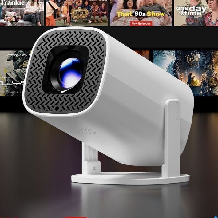 Mini videoprojecteur, mini Projecteur P30PRO Android 14 WiFi6 BT 5.0, vue de face