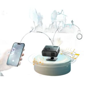 Mini videoprojecteur portable Full HD a mise au point automatique, vue principale