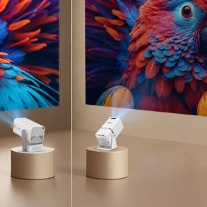 Mini Vidéoprojecteur TD80 Pro Full HD Android, vue de trois quarts
