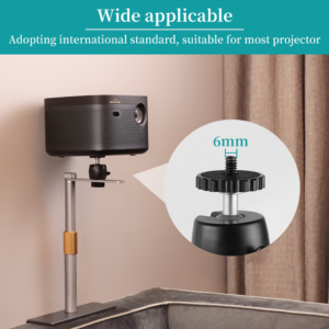 Support pivotant 360 degrés pour écran de projection, vue de face