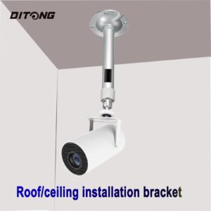 Support vidéoprojecteur au plafond, mini modèles, rotule, vue de trois quarts