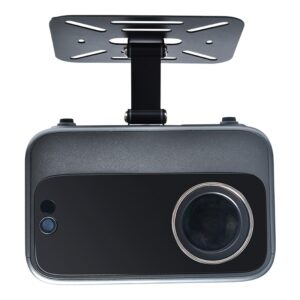 Support vidéoprojecteur de table, orientable et réglable, vue de trois quarts