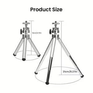 Support videoprojecteur mini trépied rotatif, deux finitions, vue de face