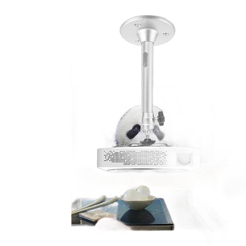 Support vidéoprojecteur mural ou plafond, rotule 360 degrés, 2 kg, vue de trois quarts