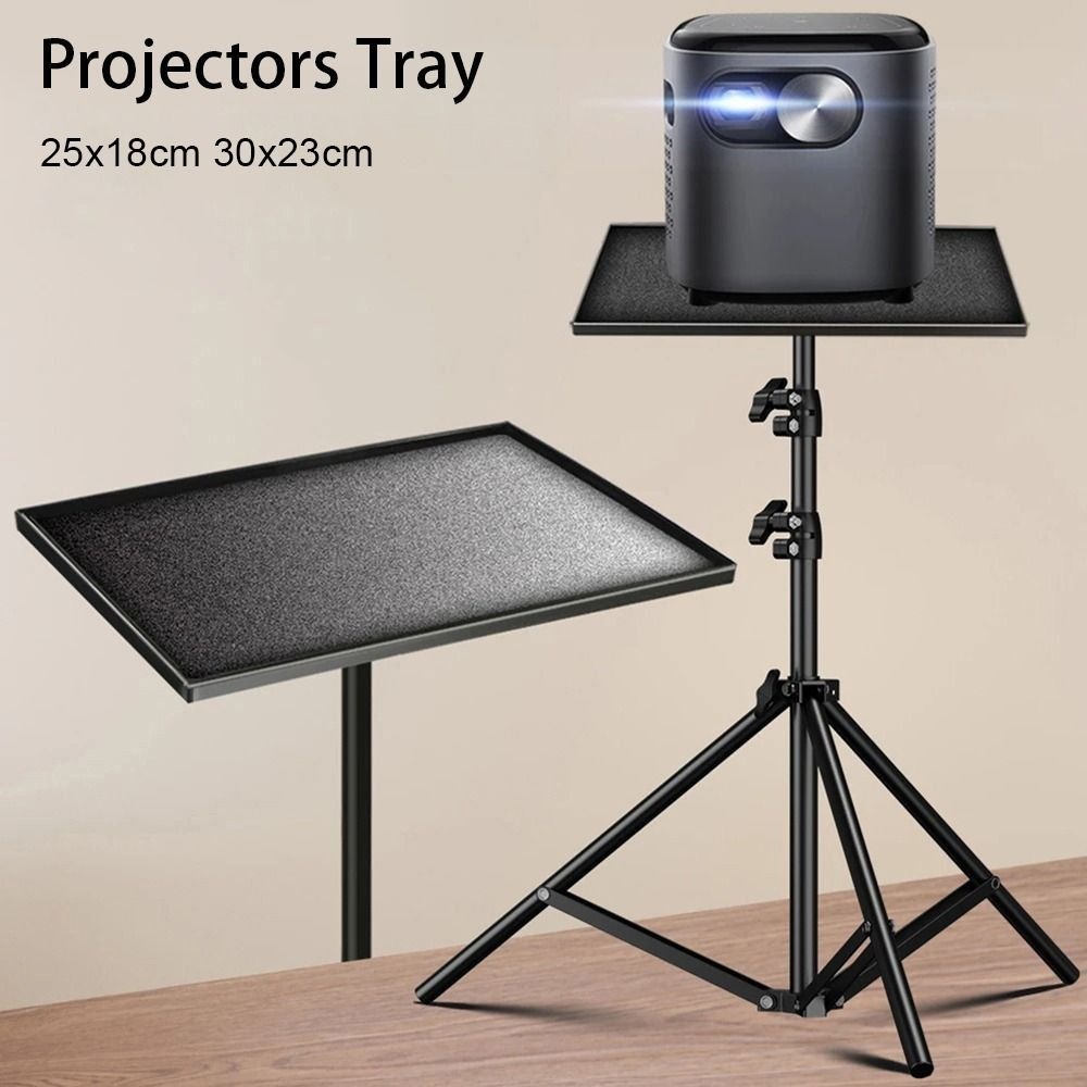 Support vidéoprojecteur : plateau à poser sur un trépied, vue de trois quarts