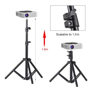 Support videoprojecteur trépied aluminium, 58 à 160 cm, detail