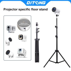 Support vidéoprojecteur trépied de voyage extensible 110 cm, vue arriere