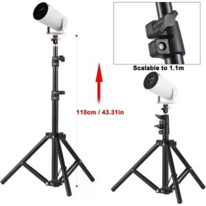 Support videoprojecteur trepied universel de 110 cm, vue de face