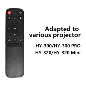 Télécommande projecteur HY300, HY300 Pro, HY320 et HY320 Mini, vue de profil