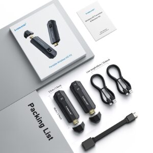 Transmetteur HDMI sans fil 4K pour projecteur et caméra, vue de trois quarts