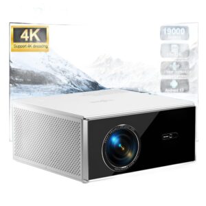 Vidéoprojecteur 4K compatible à 2100 ANSI pour le salon, vue de trois quarts