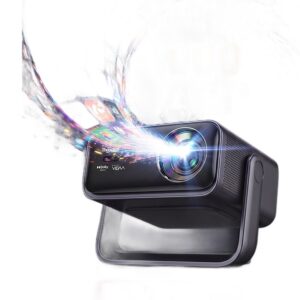 Videoprojecteur 4K compatible a 4000 lumens ANSI, vue de trois quarts