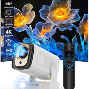 Vidéoprojecteur 4K compatible avec assistant vocal et haut-parleur 5 W, vue principale