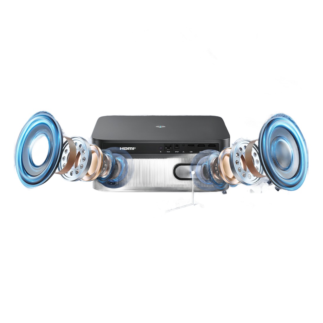 Videoprojecteur 4K compatible avec autofocus et Wi-Fi, vue principale
