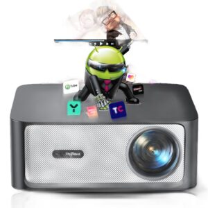 Videoprojecteur 4K compatible avec autofocus et Wi-Fi, vue de face