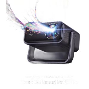 Videoprojecteur 4K compatible avec commande vocale et 50 W, vue de trois quarts