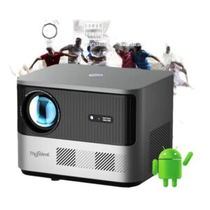 Videoprojecteur 4k compatible avec mise au point auto, vue de face