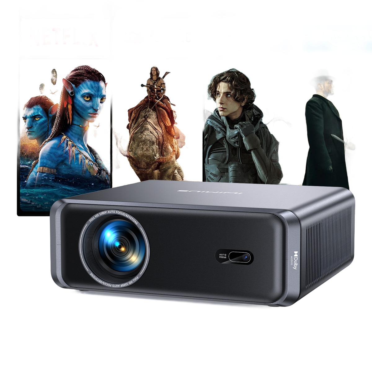 Vidéoprojecteur 4K en entrée, 1 000 lumens ANSI dans 1,4 kg, vue de face