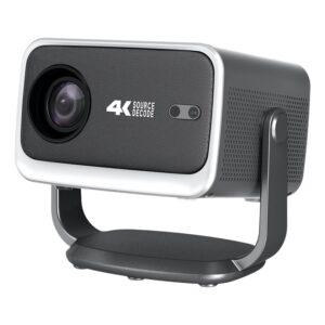 Vidéoprojecteur 4K en lecture, Android TV, pied métal à 360°, vue principale