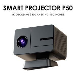 Vidéoprojecteur 4K en lecture sur socle, 1080p natif, Android 14, vue principale