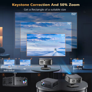Vidéoprojecteur 4K sous Android 12 pour salon, detail