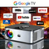 Vidéoprojecteur 4K sous Google TV avec correction auto, vue principale