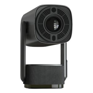 Vidéoprojecteur portable 1080p natif avec batterie de 5200 mAh, vue de trois quarts