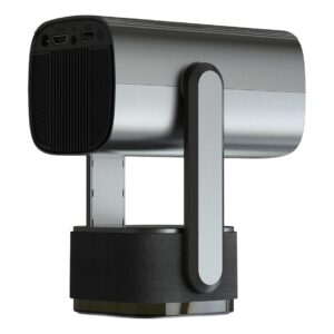 Vidéoprojecteur portable 1080p natif avec batterie de 5200 mAh, vue de face