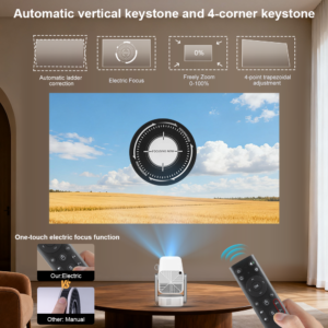 Vidéoprojecteur portable Full HD avec Android intégré, vue arriere