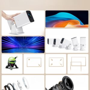 Vidéoprojecteur portable Full HD pour cinéma maison, vue de profil