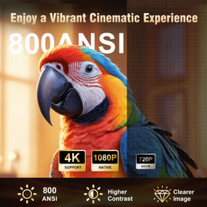 Vidéoprojecteur portable LED Full HD, trois mémoires, vue de face