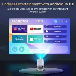 Vidéoprojecteur portable LED Full HD, trois mémoires, vue arriere
