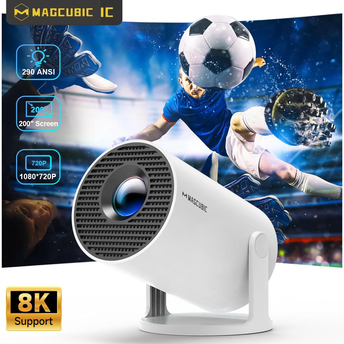 Vidéoprojecteur portable magnétique sous Android 14, vue principale