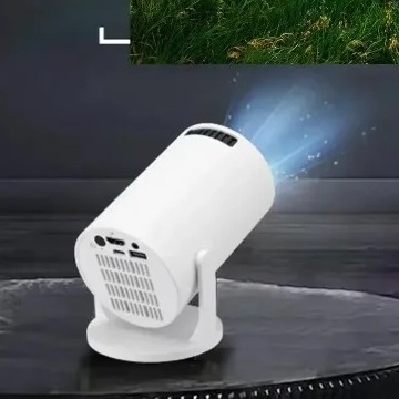 Videoprojecteur Portable Mini HY300 Android 11 Wifi6 4K, vue de trois quarts