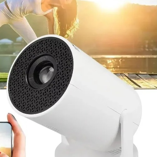 Videoprojecteur Portable Mini HY300 Android 11 Wifi6 4K, vue arriere