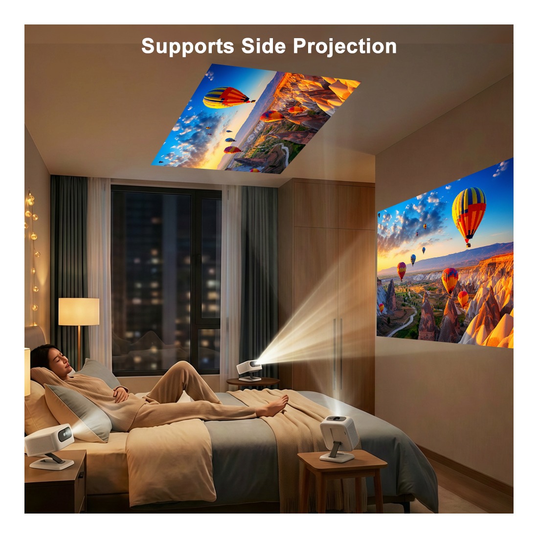 Videoprojecteur portable, mini Projecteur R16, , Android 12, vue de face