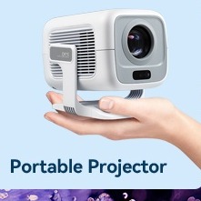 Videoprojecteur portable, mini Projecteur X3Plus HD 1080P, WiFi6, vue arriere