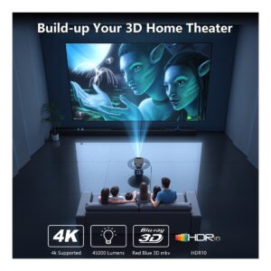 Videoprojecteur portable, projecteur Google TV Android 14.0, vue arriere