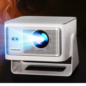 Videoprojecteur portable, vidéo projecteur HY350Max Android14 4K Auto, vue de face