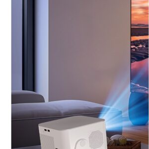Videoprojecteur portable, vidéo projecteur HY350Max Android14 4K Auto, vue arriere