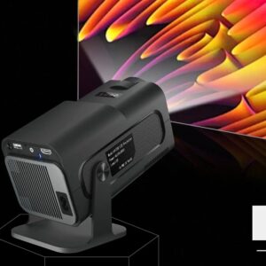 Videoprojecteur portable, videoprojecteur HY320 Android 14.0, vue arriere